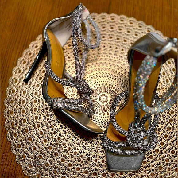 Silver Rhinestone Heels - Picture 3 of 5